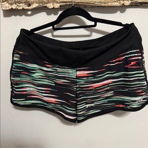 New Balance Black and Multicolor Athletic Shorts